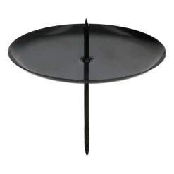4 Black Spike Pillar Candle Holders 7,5 Cm
