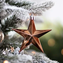 12 Christmas Stars 10cm Bronze