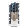 44 Dark Blue Christmas Baubles In Storage Tube