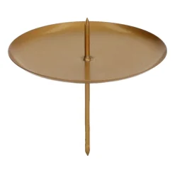 4 Gold Spike Pillar Candle Holders 8 Cm