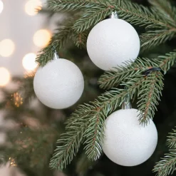 12 Iridescent Christmas Baubles In A Convenient Box