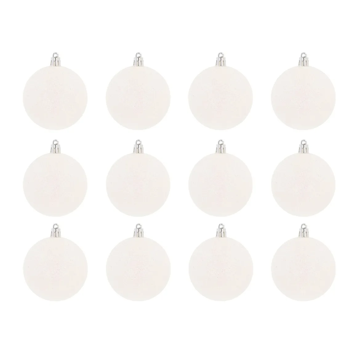 12 Iridescent Christmas Baubles In A Convenient Box