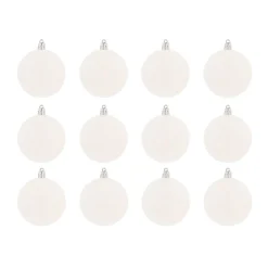 12 Iridescent Christmas Baubles In A Convenient Box