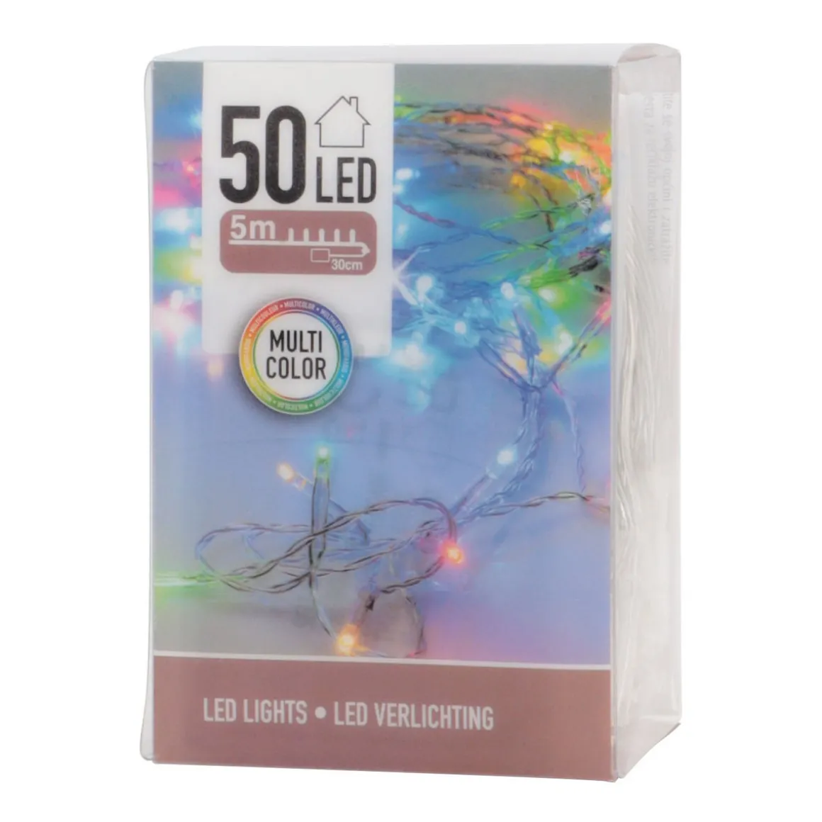 50 LED Light Chain | Multicolour | Battery Operated | Indoor Use