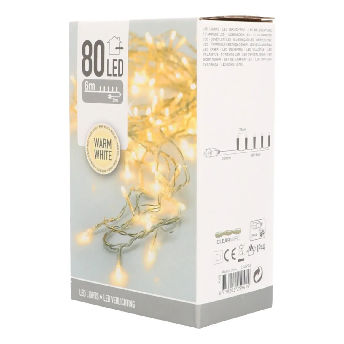 80 LED Light Chain | Warm White | Indoor & Outdoor Use