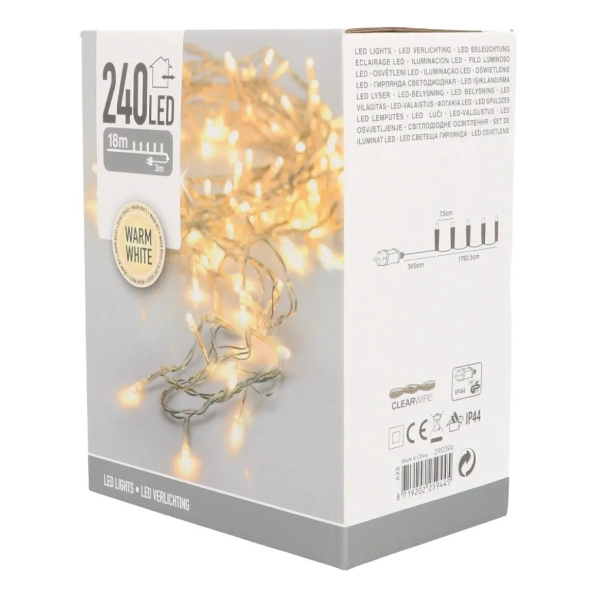 240 LED Light Chain | Warm White | Indoor & Outdoor Use