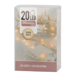 20 LED Light Chain | Warm White | Battery Operated | Indoor Use