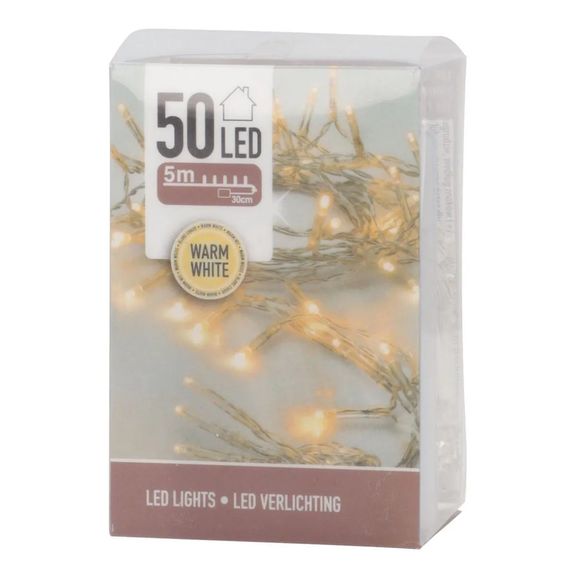 50 LED Light Chain | Warm White | Battery Operated | Indoor Use