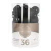 36 Pack Black Mini Shatterproof Baubles
