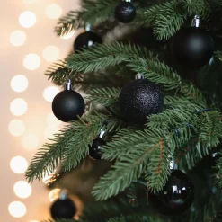 36 Pack Black Mini Shatterproof Baubles