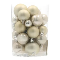 36 Pack Champagne Mini Shatterproof Baubles