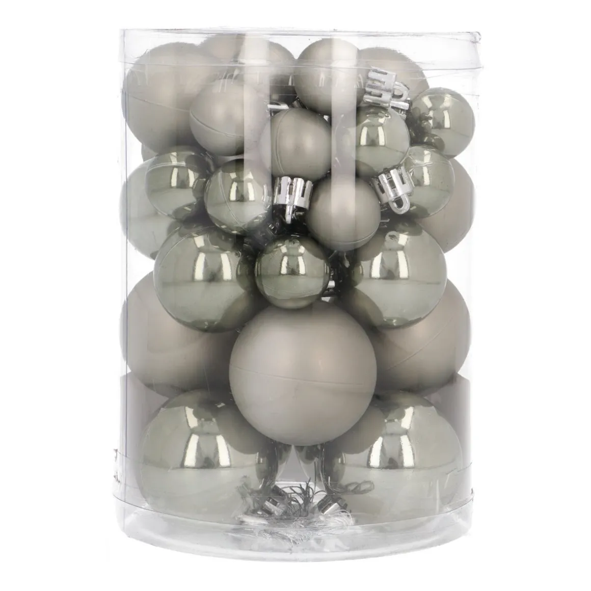 36 Pack Cottage Green Mini Shatterproof Baubles