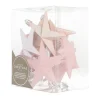 12 Pink Christmas Stars In Convenient Box