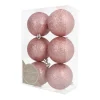 6 Shatterproof Baubles | Antique Pink | 7 Cm