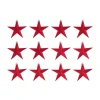 12 Shatterproof Christmas Stars Red 10 Cm