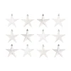 12 Shatterproof Christmas Stars White Mix 10 Cm