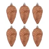 6 Shatterproof Pine Cones 9cm Copper