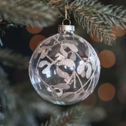Airy Transparent Bauble With Hand-painted Design