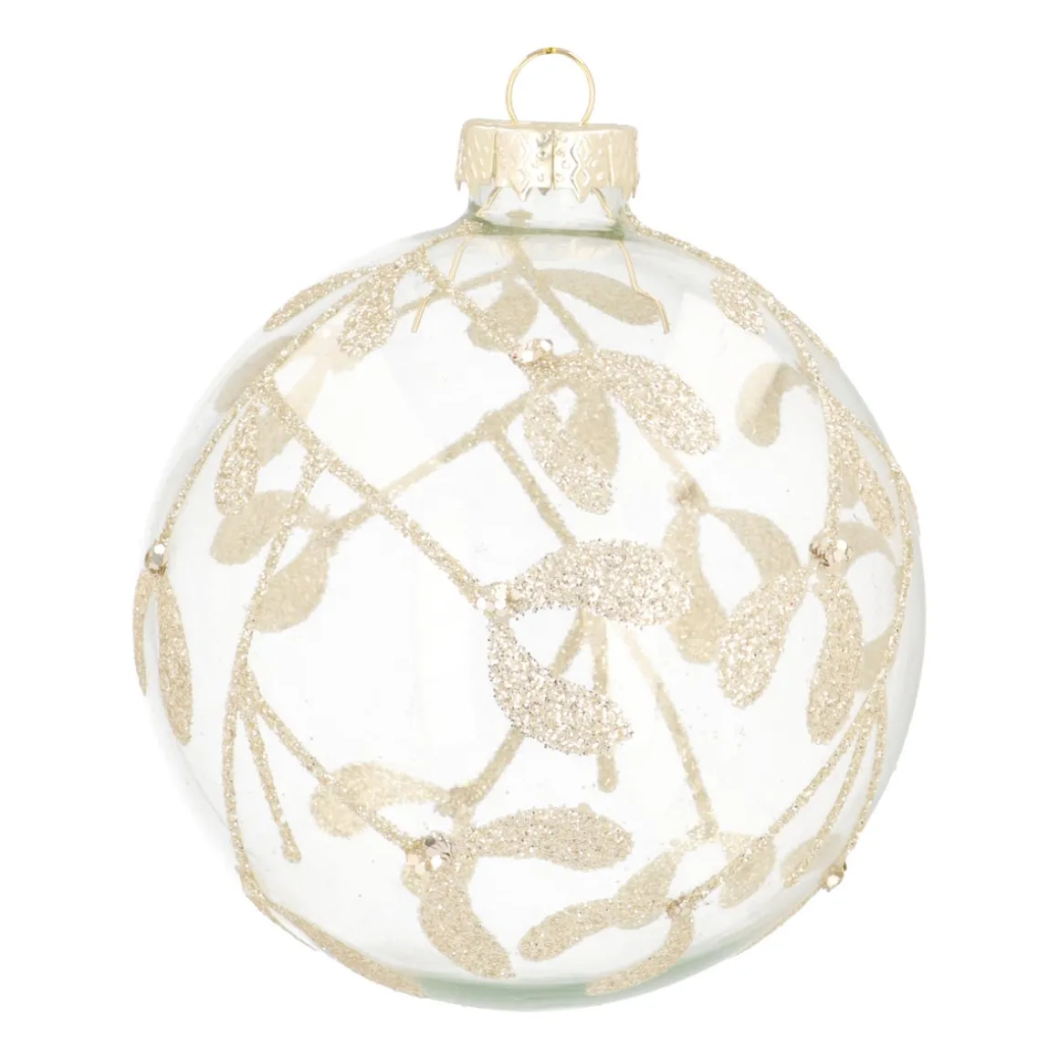 Airy Transparent Bauble With Hand-painted Design