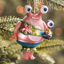 Alien Monster Christmas Ornament | Glass | Multi | 12cm