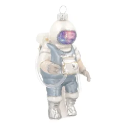 Astronaut Christmas Ornament | Glass | Silver | 14cm