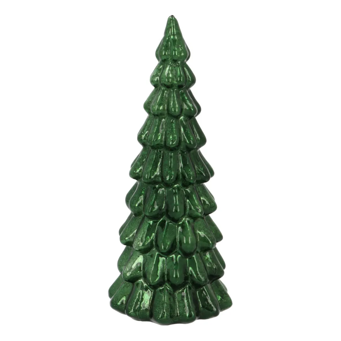 Atmospheric Deep Green LED Christmas Tree With Embossed Design