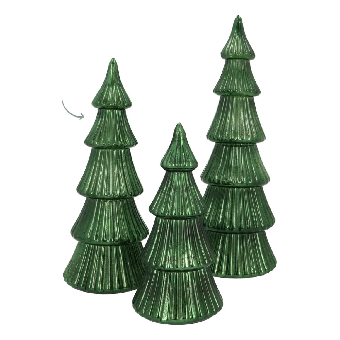 Atmospheric Deep Green LED Christmas Tree With Layered Design