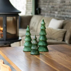 Atmospheric Deep Green LED Christmas Tree With Layered Design