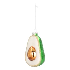 Avocado Glass Hanging Figurine 9.5cm Green