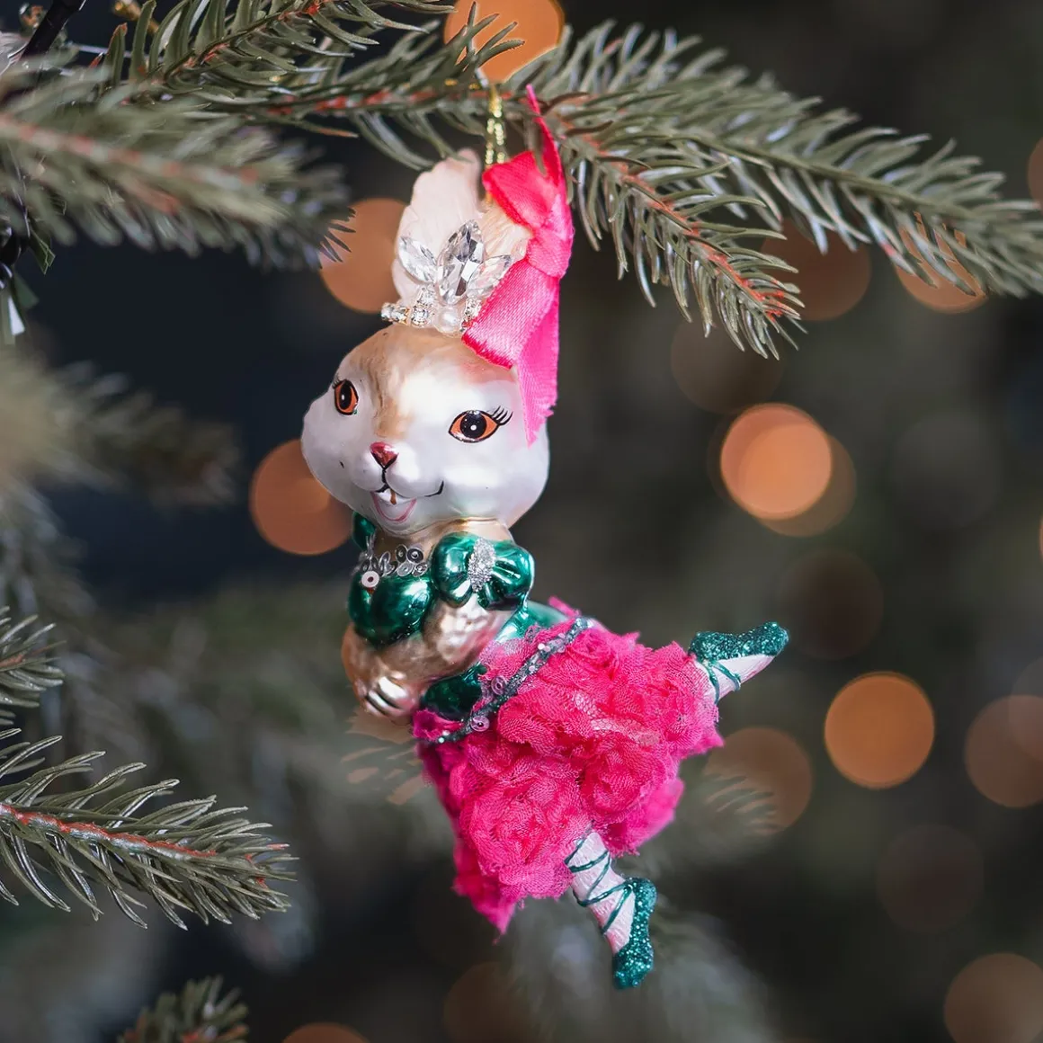 Ballerina Rabbit Ornament For A Dancing Theme