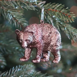 Bear Christmas Ornament | Bronze | 12 Cm