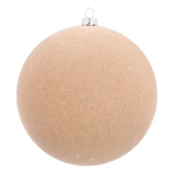 Beige Velvet Unbreakable Christmas Bauble
