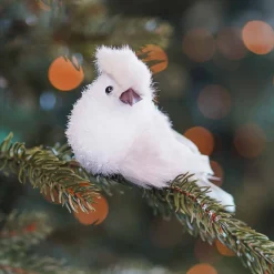 Bird Christmas Decoration 10cm Grey