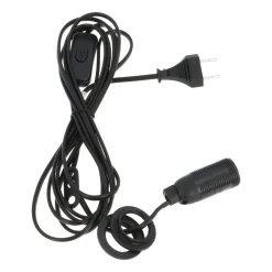 Black Cable For Paper Star Lantern E14 Socket 3,5 M