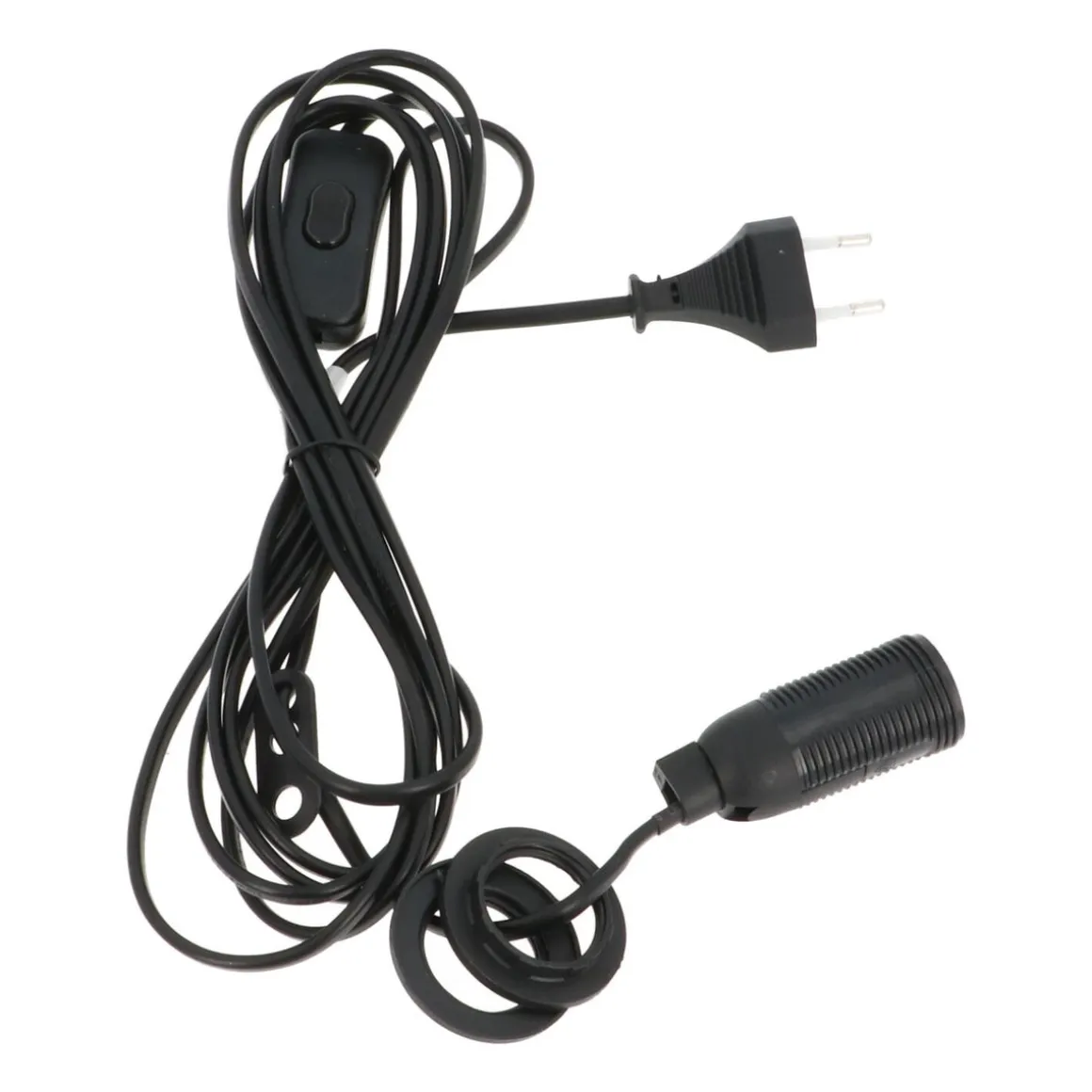 Black Cable For Paper Star Lantern E14 Socket 3,5 M