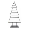 Black Metal Christmas Tree With LED Lights
