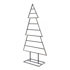 Black Metal Christmas Tree With LED Lights