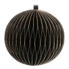 Black Paper Christmas Bauble 8 Cm