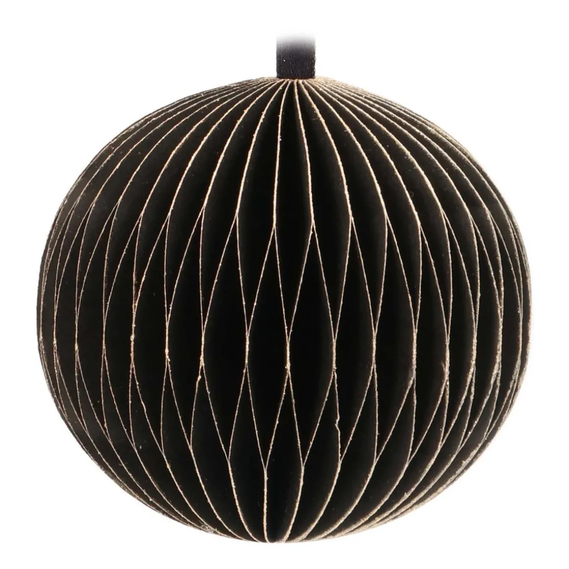 Black Paper Christmas Bauble 8 Cm