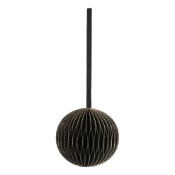 Black Paper Christmas Bauble 8 Cm