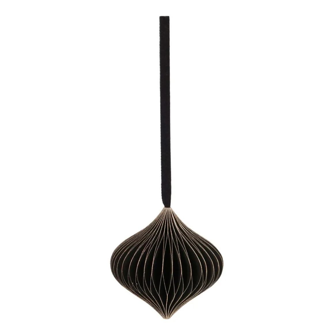 Black Paper Christmas Ornament 8 Cm