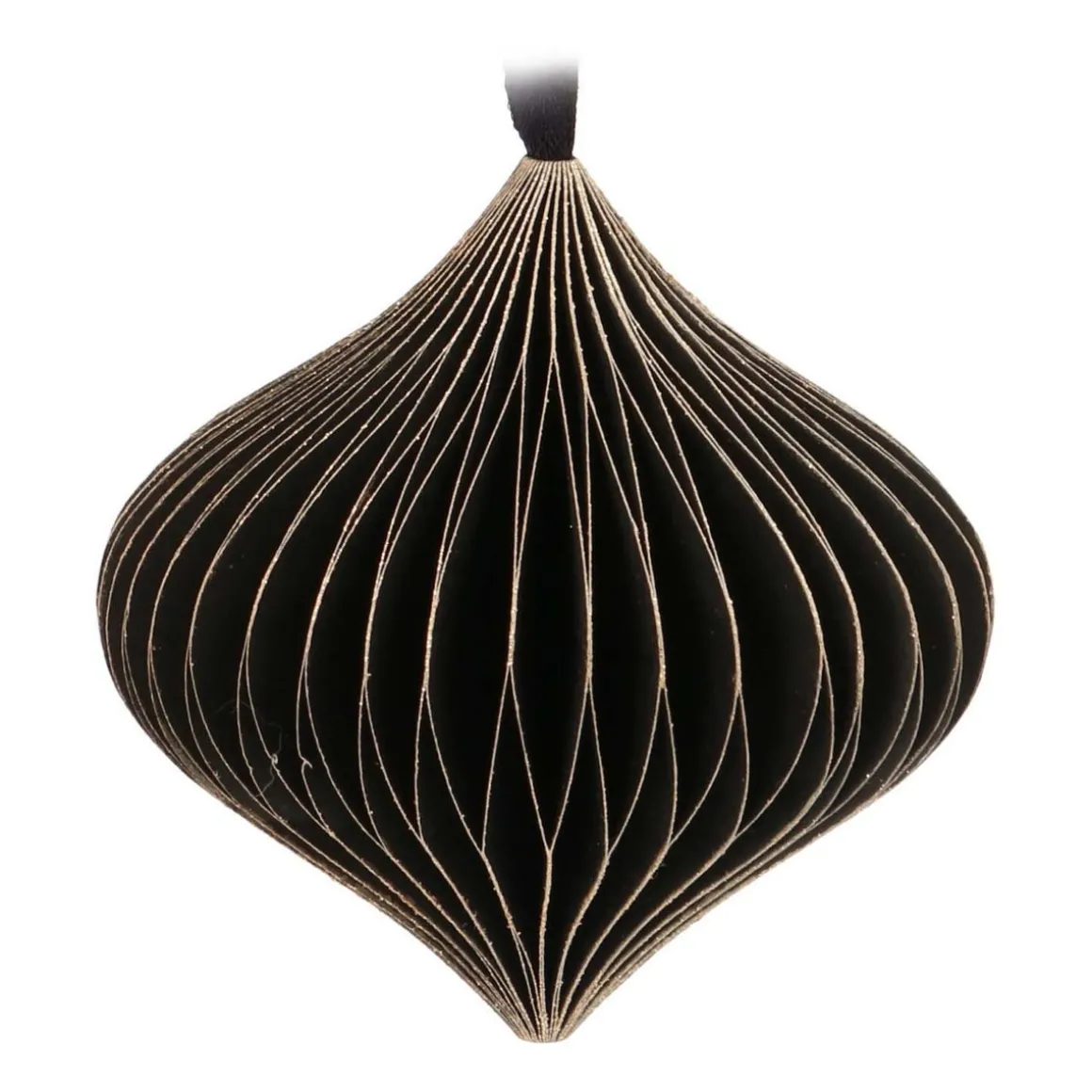 Black Paper Christmas Ornament 8 Cm