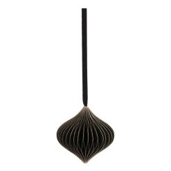 Black Paper Christmas Ornament 8 Cm
