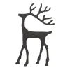 Black Reindeer With Elegant Antlers