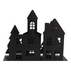 Black Street Scene For Cozy Tealights