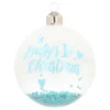 Blue Christmas Bauble 'Baby's First Christmas'