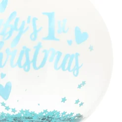 Blue Christmas Bauble 'Baby's First Christmas'