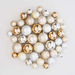 Box Of 44 Baubles Home Sweet Home Mix | Shatterproof | 5-8 Cm