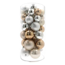 Box Of 44 Baubles Home Sweet Home Mix | Shatterproof | 5-8 Cm