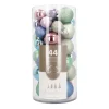 Box Of 44 Baubles Pastel Mix | Shatterproof | 5-8 Cm